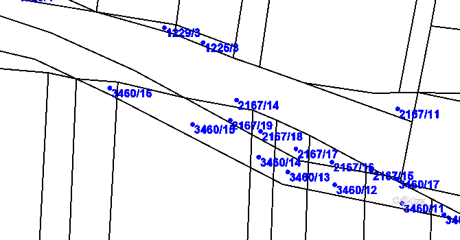 Parcela st. 2167/19 v KÚ Smilovice u Týna nad Vltavou, Katastrální mapa