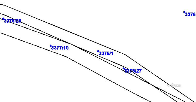Parcela st. 3376/1 v KÚ Třitim, Katastrální mapa