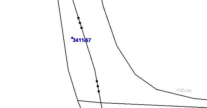 Parcela st. 3384/10 v KÚ Třitim, Katastrální mapa