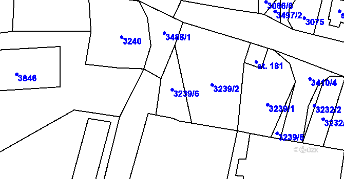 Parcela st. 3239/6 v KÚ Třitim, Katastrální mapa
