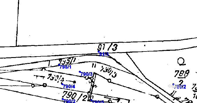 Parcela st. 91/3 v KÚ Dobšice u Znojma, Katastrální mapa