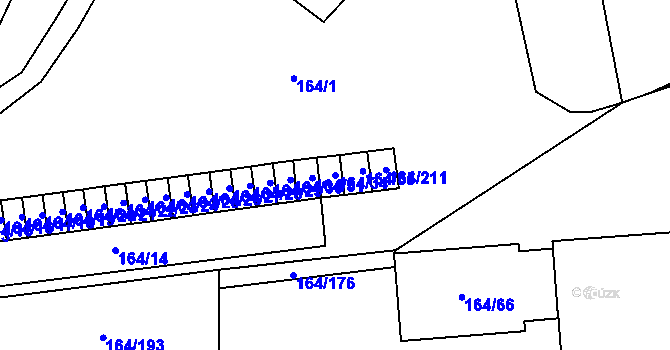 Parcela st. 164/34 v KÚ Dobšice u Znojma, Katastrální mapa