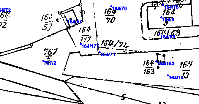 Parcela st. 164/71 v KÚ Dobšice u Znojma, Katastrální mapa