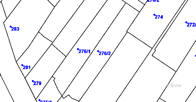 Parcela st. 276/2 v KÚ Dobšice u Znojma, Katastrální mapa
