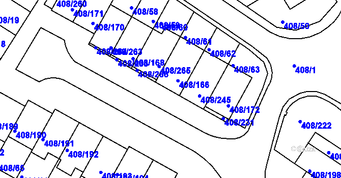 Parcela st. 408/241 v KÚ Dobšice u Znojma, Katastrální mapa