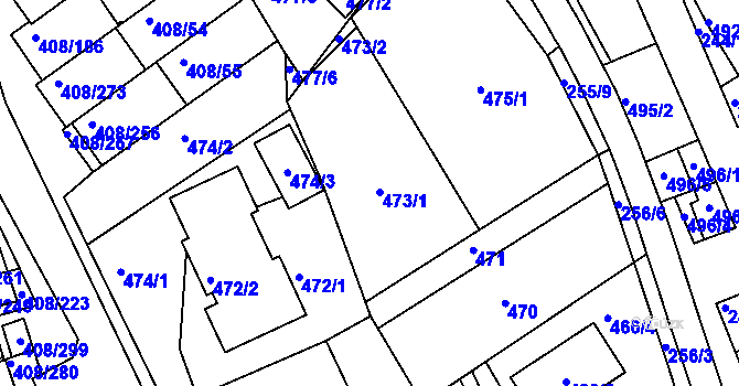 Parcela st. 473 v KÚ Dobšice u Znojma, Katastrální mapa