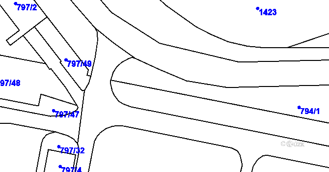 Parcela st. 797/12 v KÚ Dobšice u Znojma, Katastrální mapa
