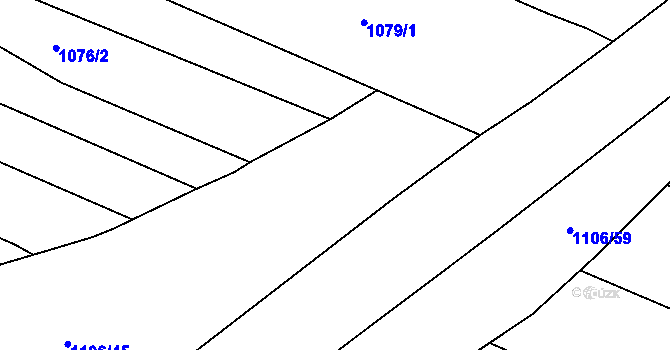 Parcela st. 1106/53 v KÚ Dobšice u Znojma, Katastrální mapa