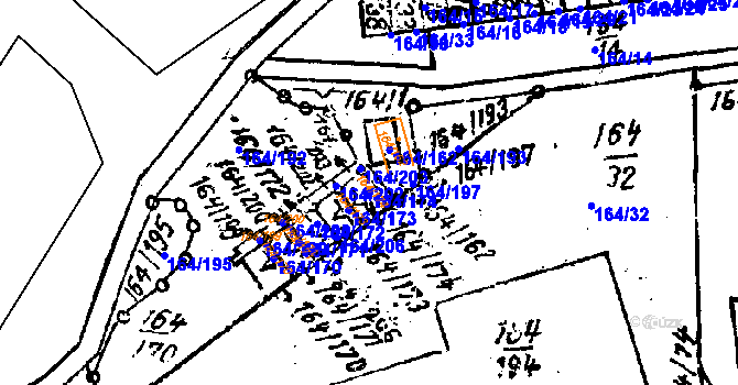 Parcela st. 164/174 v KÚ Dobšice u Znojma, Katastrální mapa