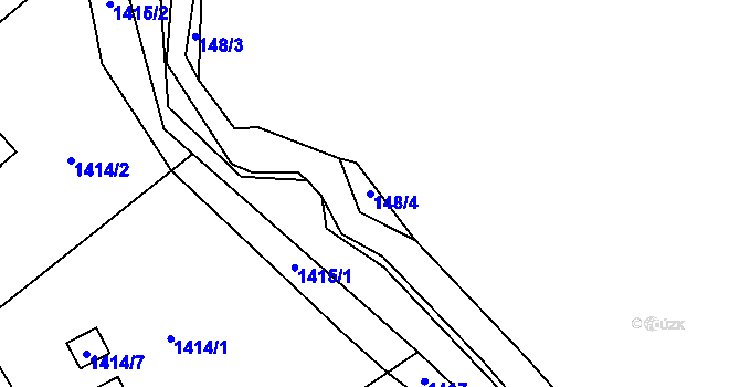 Parcela st. 148/4 v KÚ Dobšice u Znojma, Katastrální mapa