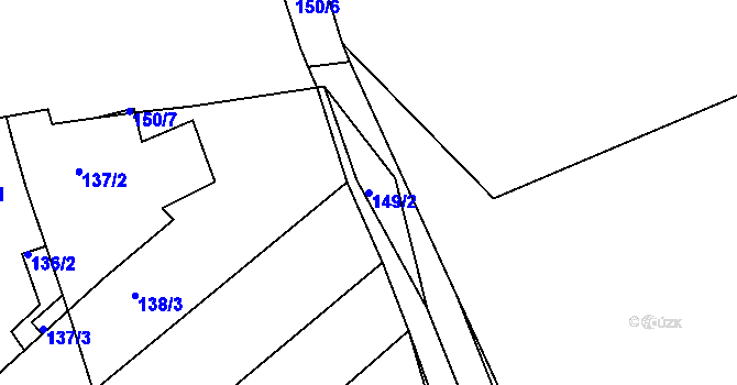 Parcela st. 149/2 v KÚ Dobšice u Znojma, Katastrální mapa
