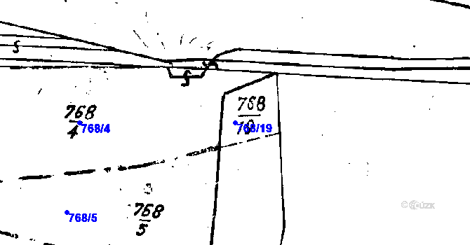 Parcela st. 768/19 v KÚ Dobšice u Znojma, Katastrální mapa