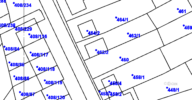 Parcela st. 462/2 v KÚ Dobšice u Znojma, Katastrální mapa