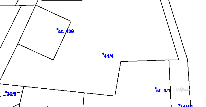 Parcela st. 41/4 v KÚ Dohalice, Katastrální mapa