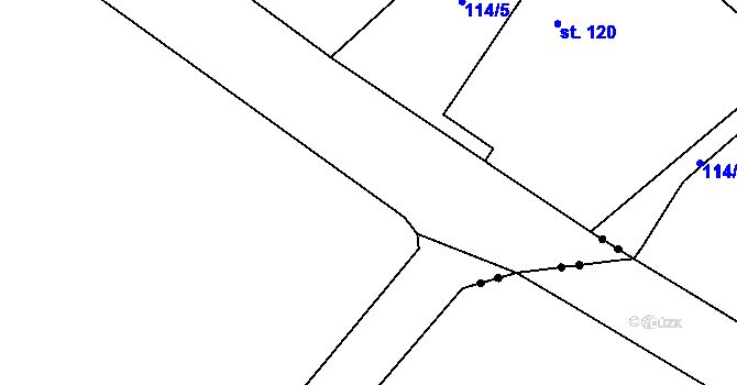 Parcela st. 114/3 v KÚ Dohalice, Katastrální mapa