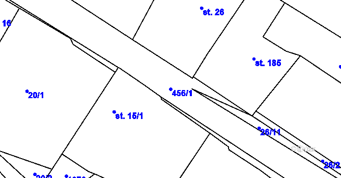 Parcela st. 456/1 v KÚ Dohalice, Katastrální mapa