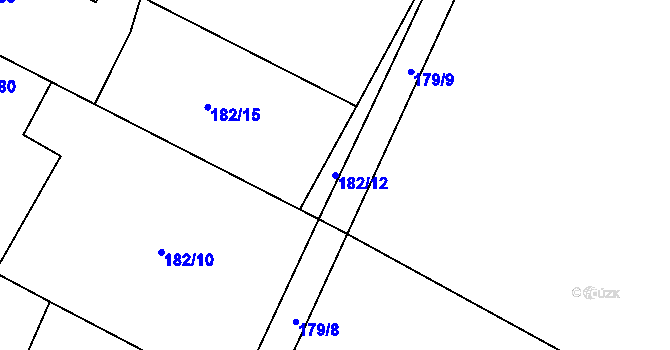 Parcela st. 182/12 v KÚ Dohalice, Katastrální mapa