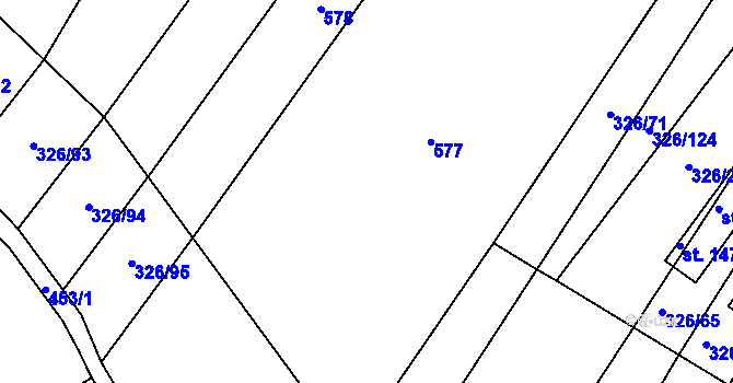 Parcela st. 326/119 v KÚ Horní Dohalice, Katastrální mapa