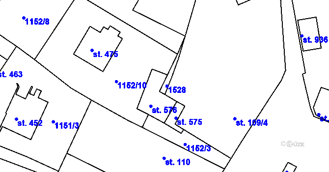 Parcela st. 109/3 v KÚ Doksy u Kladna, Katastrální mapa