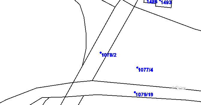 Parcela st. 1078/2 v KÚ Doksy u Kladna, Katastrální mapa