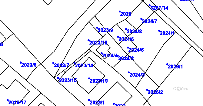 Parcela st. 2024/4 v KÚ Doksy u Máchova jezera, Katastrální mapa