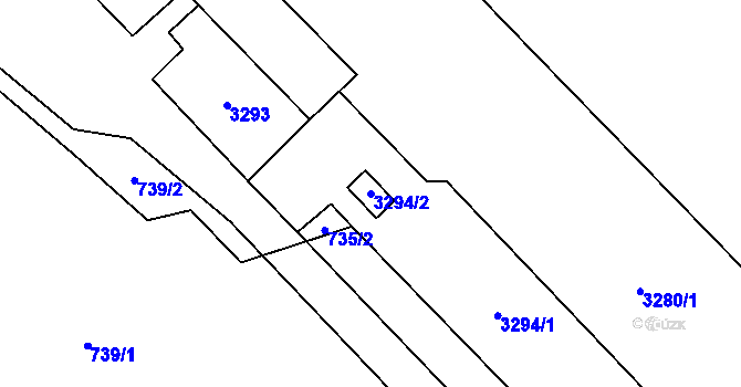 Parcela st. 3294/2 v KÚ Doksy u Máchova jezera, Katastrální mapa