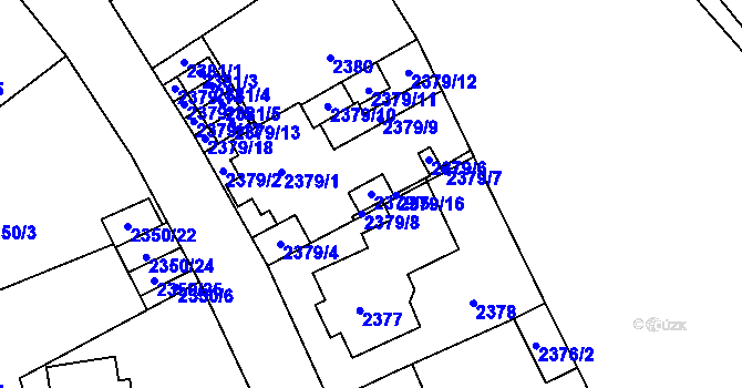 Parcela st. 2379/5 v KÚ Doksy u Máchova jezera, Katastrální mapa