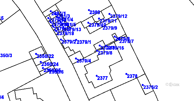 Parcela st. 2379/8 v KÚ Doksy u Máchova jezera, Katastrální mapa