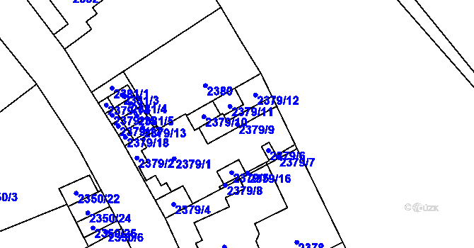 Parcela st. 2379/9 v KÚ Doksy u Máchova jezera, Katastrální mapa