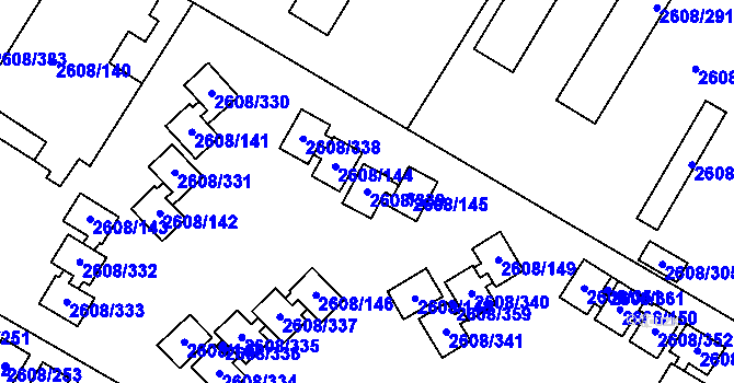 Parcela st. 2608/339 v KÚ Doksy u Máchova jezera, Katastrální mapa