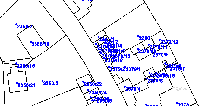 Parcela st. 2379/17 v KÚ Doksy u Máchova jezera, Katastrální mapa