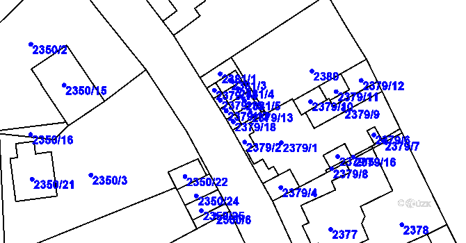 Parcela st. 2379/18 v KÚ Doksy u Máchova jezera, Katastrální mapa