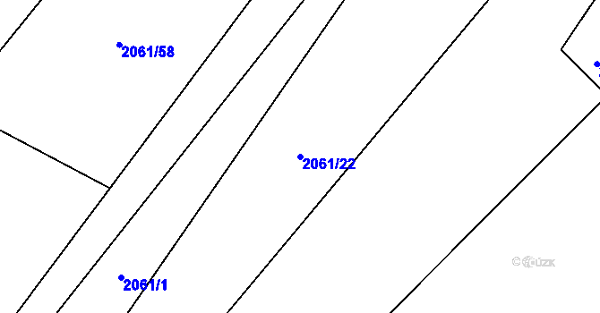 Parcela st. 2061/22 v KÚ Doksy u Máchova jezera, Katastrální mapa