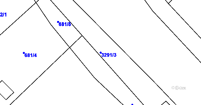 Parcela st. 3291/3 v KÚ Doksy u Máchova jezera, Katastrální mapa