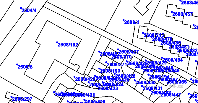 Parcela st. 2608/452 v KÚ Doksy u Máchova jezera, Katastrální mapa