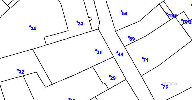 Parcela st. 31 v KÚ Doksy u Máchova jezera, Katastrální mapa
