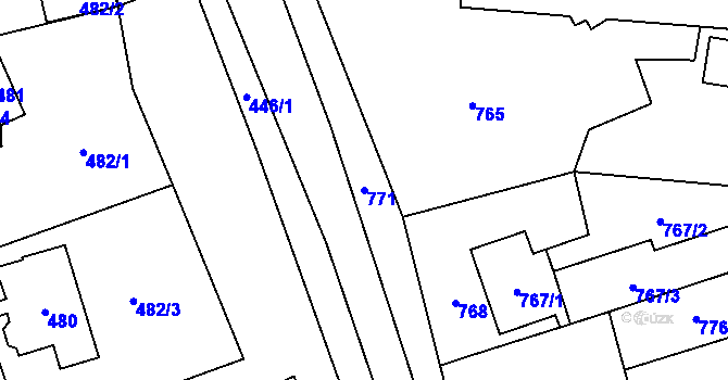 Parcela st. 771 v KÚ Doksy u Máchova jezera, Katastrální mapa
