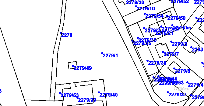 Parcela st. 2279/1 v KÚ Doksy u Máchova jezera, Katastrální mapa