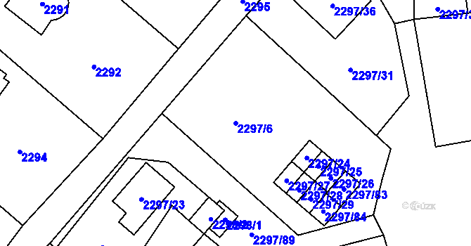 Parcela st. 2297/6 v KÚ Doksy u Máchova jezera, Katastrální mapa