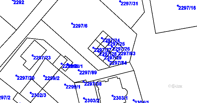 Parcela st. 2297/28 v KÚ Doksy u Máchova jezera, Katastrální mapa