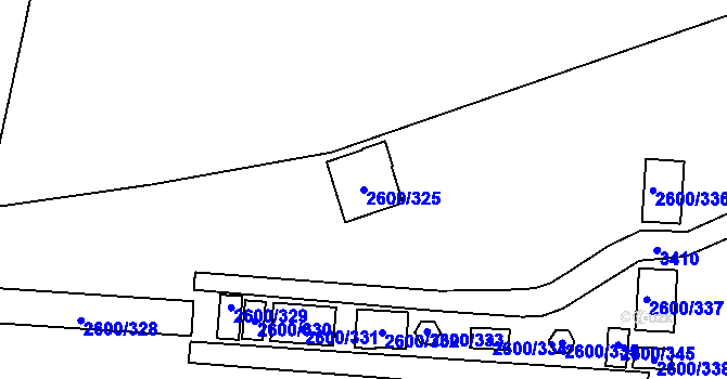 Parcela st. 2600/325 v KÚ Doksy u Máchova jezera, Katastrální mapa