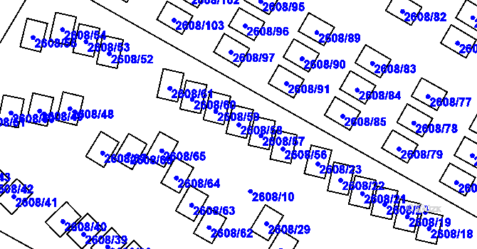 Parcela st. 2608/58 v KÚ Doksy u Máchova jezera, Katastrální mapa