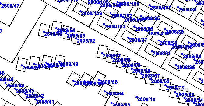 Parcela st. 2608/61 v KÚ Doksy u Máchova jezera, Katastrální mapa