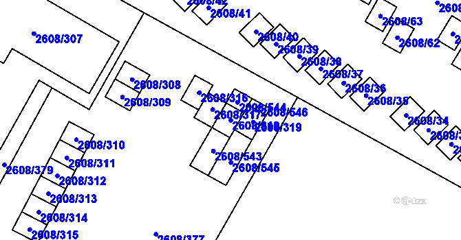 Parcela st. 2608/318 v KÚ Doksy u Máchova jezera, Katastrální mapa