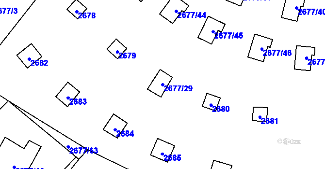 Parcela st. 2677/29 v KÚ Doksy u Máchova jezera, Katastrální mapa