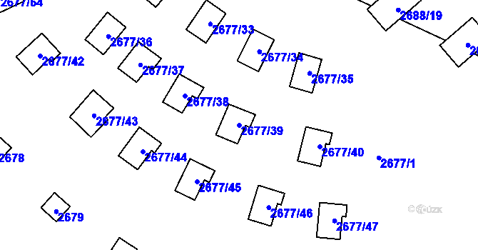 Parcela st. 2677/39 v KÚ Doksy u Máchova jezera, Katastrální mapa