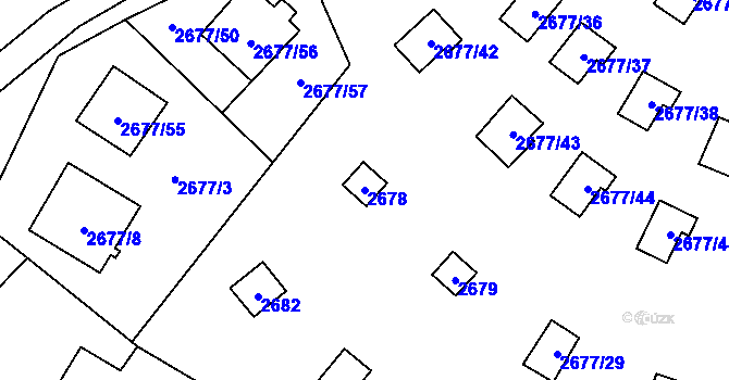 Parcela st. 2678 v KÚ Doksy u Máchova jezera, Katastrální mapa