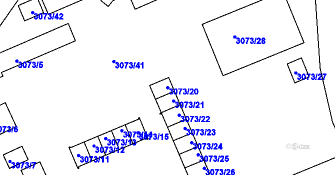 Parcela st. 3073/20 v KÚ Doksy u Máchova jezera, Katastrální mapa
