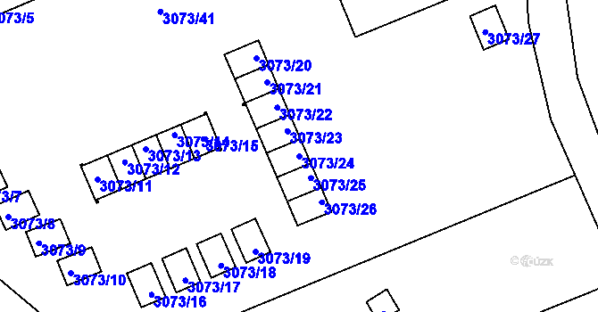 Parcela st. 3073/24 v KÚ Doksy u Máchova jezera, Katastrální mapa