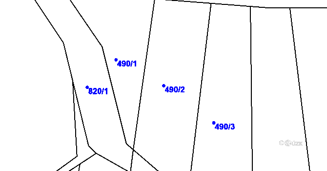 Parcela st. 490/2 v KÚ Bukovina u Turnova, Katastrální mapa